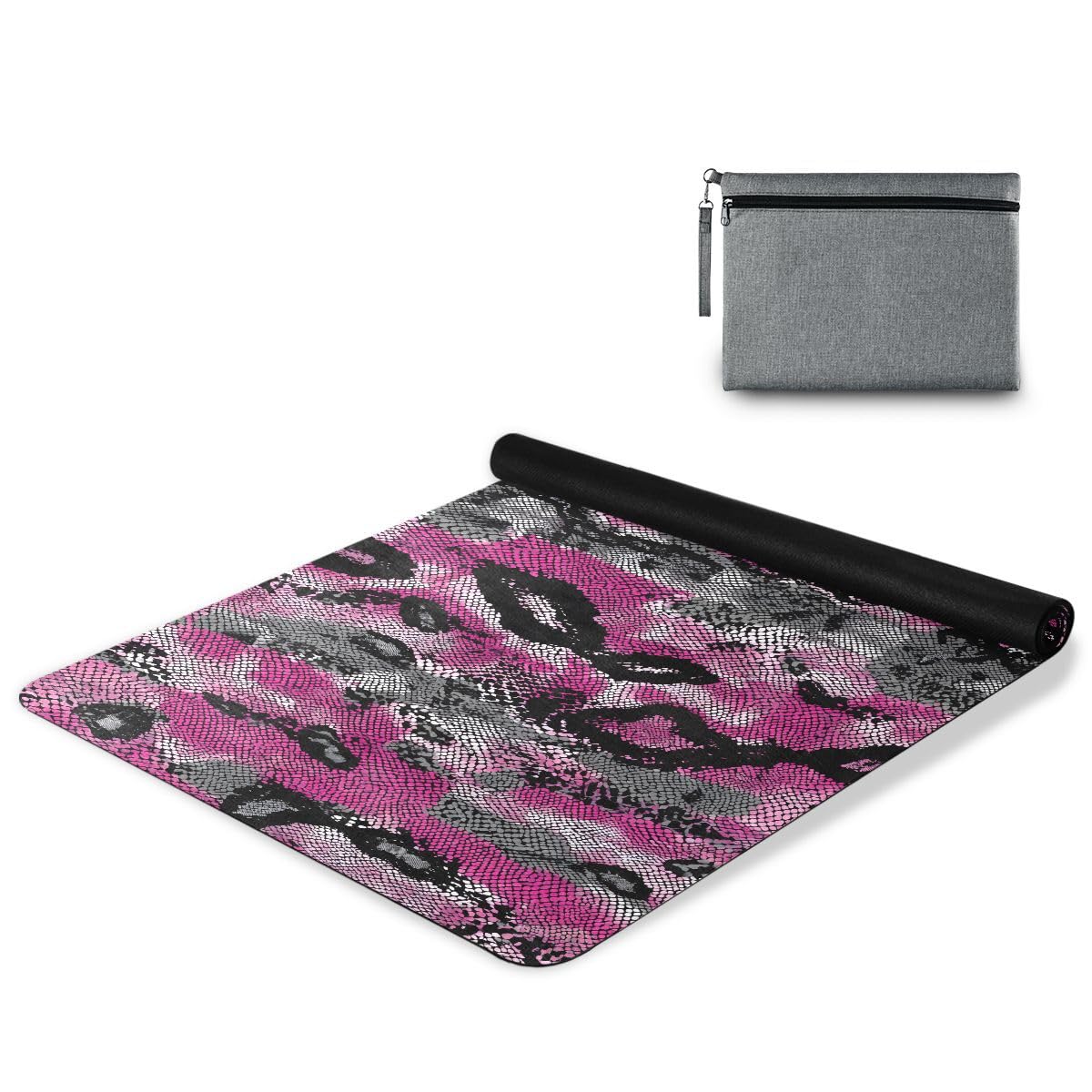 Amazon.com: ALAZA Pink Snake Skin Pattern Yoga Mat Non Slip