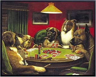 Vintage Poker Painting Art Print - Rustic Chic Home Decor for Game Room, Den, Man Cave, Office, Bedroom - Great Gift for Card Players, Gamblers, Las Vegas Fans - 8x10 Wall Art PosterPhoto - Unframed