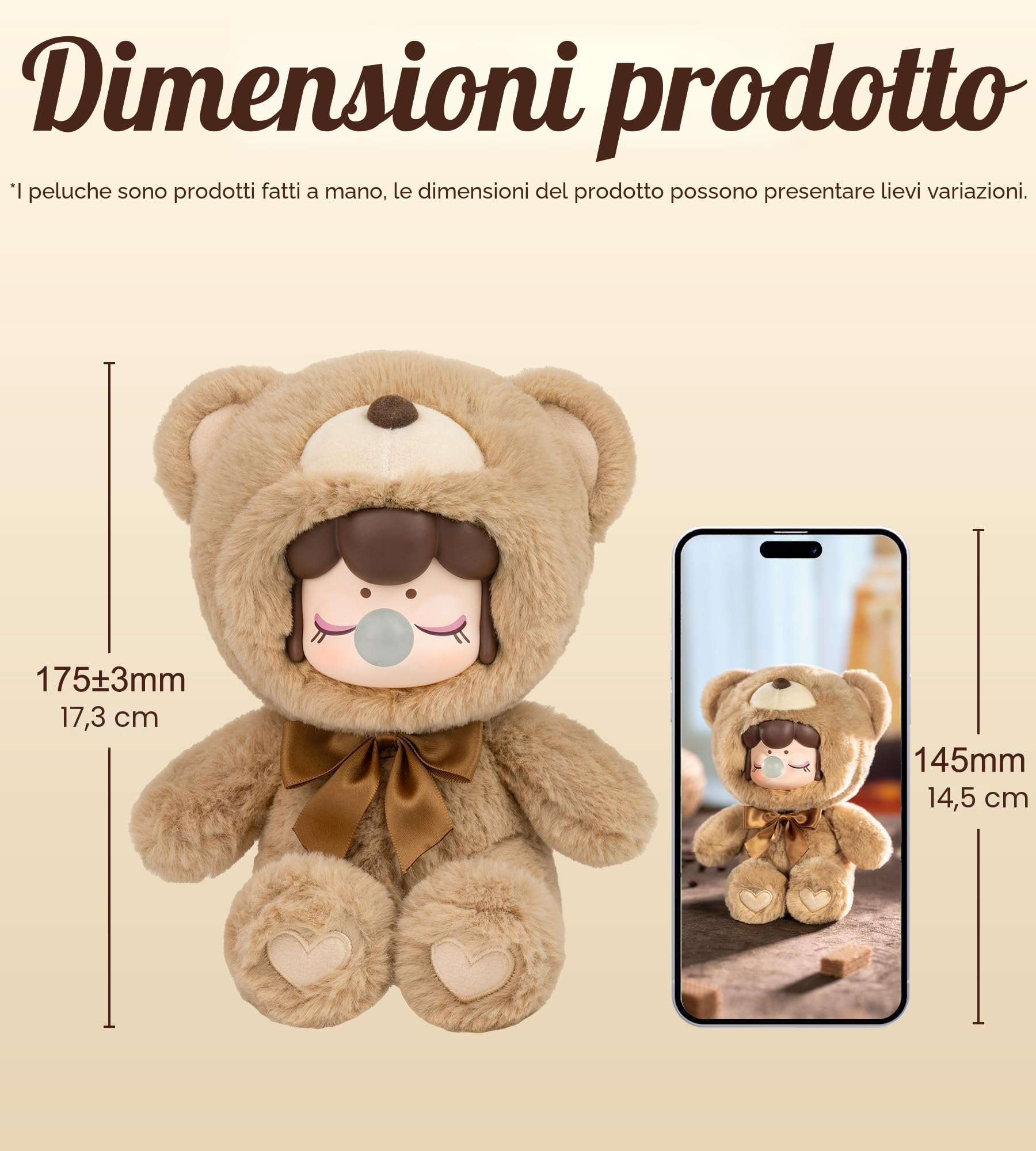 Rolife Nanci Figura d'Azione Orso di Peluche Colorato al Cioccolato Cutie Box Sorpresa Collezione
