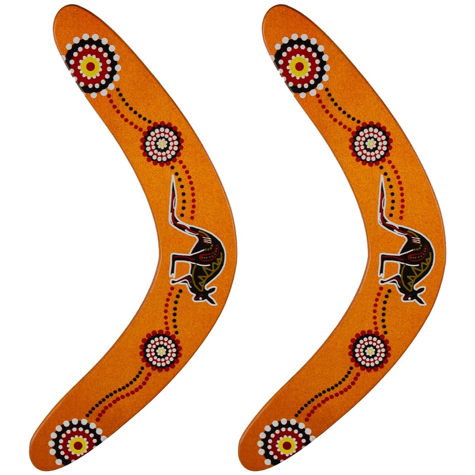 Boomerang Fatti a Mano,2 Pezzi in Stile Australiano,Boomerang di Ritorno a Forma di V, per Bambini sopra i 10 Anni, Marrone Chiaro