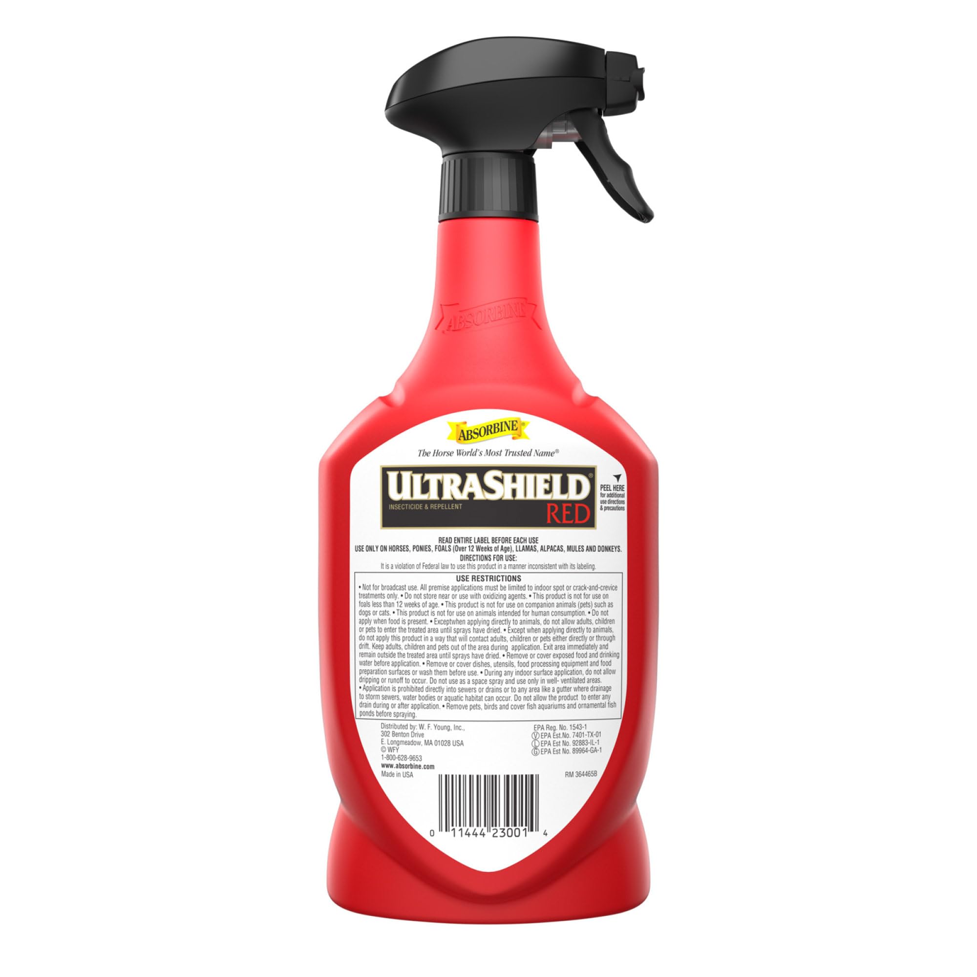 Absorbine UltraShield Red Fly Spray, Insecticide and Repellent for Horses & Livestock, Stays Active Up to 7 Days, 32oz Quart Spray Bottle - image 8