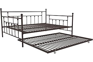 DHP Manila Metal Daybed and Trundle in Queen Size, Bronze Finish