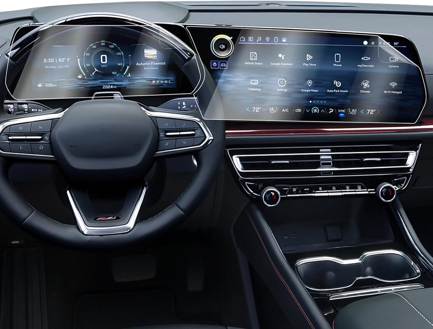 for 2025 Chevrolet Traverse Screen Protector for 2024 2025 Chevy Traverse/Blazer EV/Equinox EV 17.7" Infotainment & 11" Digital Gauge Cluster Display Protective Film 4PCS