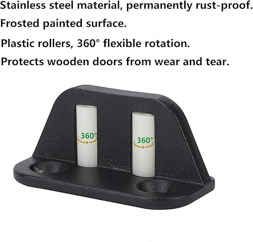 Miniatura 2 de Guía de piso de 4 puertas de granero Diseño de rodamientos Puerta corredera de granero Guía de piso Rodillos ajustables en la parte inferior Marco