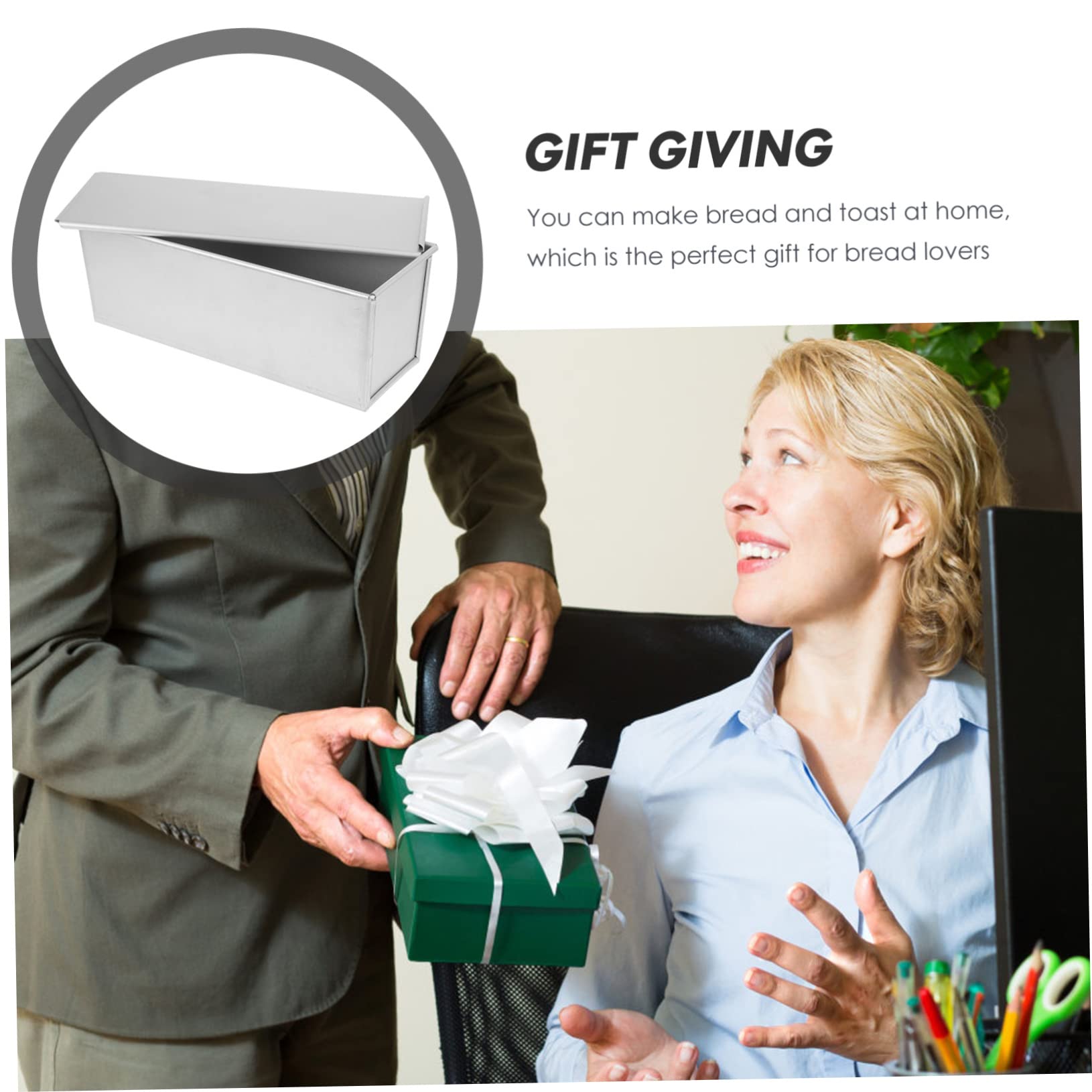 Happyyami Stampo per Toast in Lega Placcata Alluminio Coperchio, Antiaderente, Riutilizzabile, per Pane e Uso Domestico e Professionale
