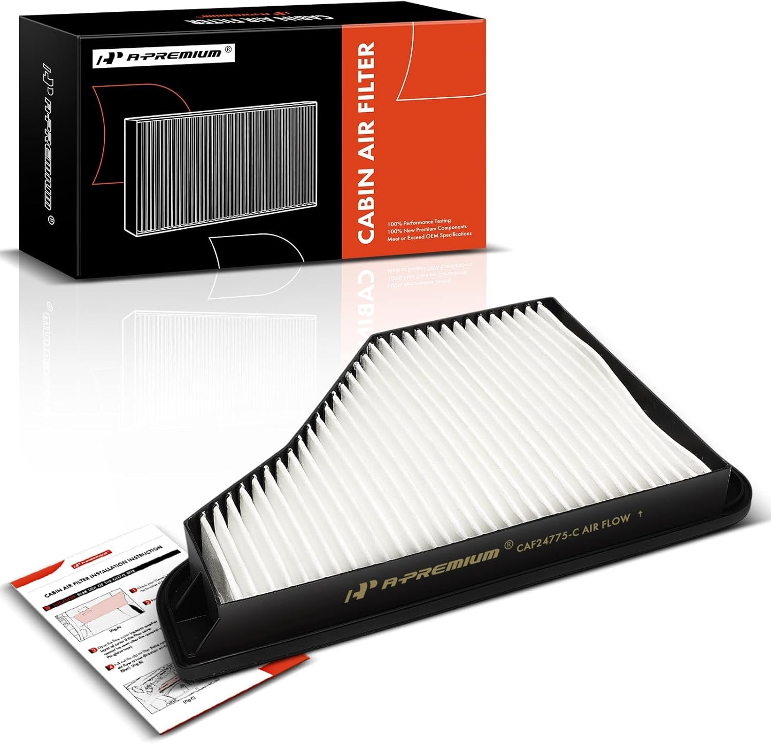 A-Premium Cabin Air Filter with Activated Carbon Compatible with Mercedes-Benz S320 S420 S500 1994-1997, S350 1994-1995, S600 1994-1996, CL500 1998-2000, CL600 1999