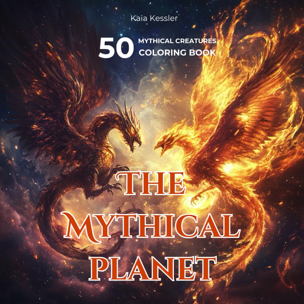 The Mythical Planet Coloring Book for Adults: 50 Legendary Beasts, Fantasy Monsters & Magical Creatures for Relaxat: A Fantasy Adult Coloring Book ... Single-Sided Pages for Mindful Relaxation