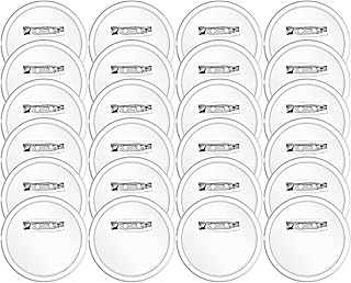 Lusofie 12 Set Acrylic Clear Craft Button with Pin Design Button Pins Badge Blank Button Pins for Craft Supplies, DIY Badges, School Projects(2.27 Inch)