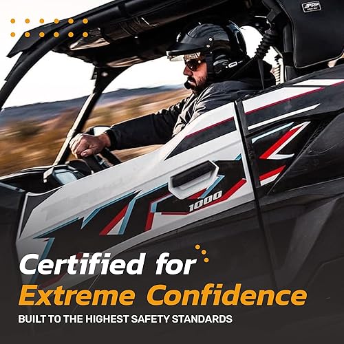 Miniatura 6 de AMPED Off-Road DOT Certified UTV Open Face Helmet - Lightweight Composite Open Face Helmet for Off-Road Adventures