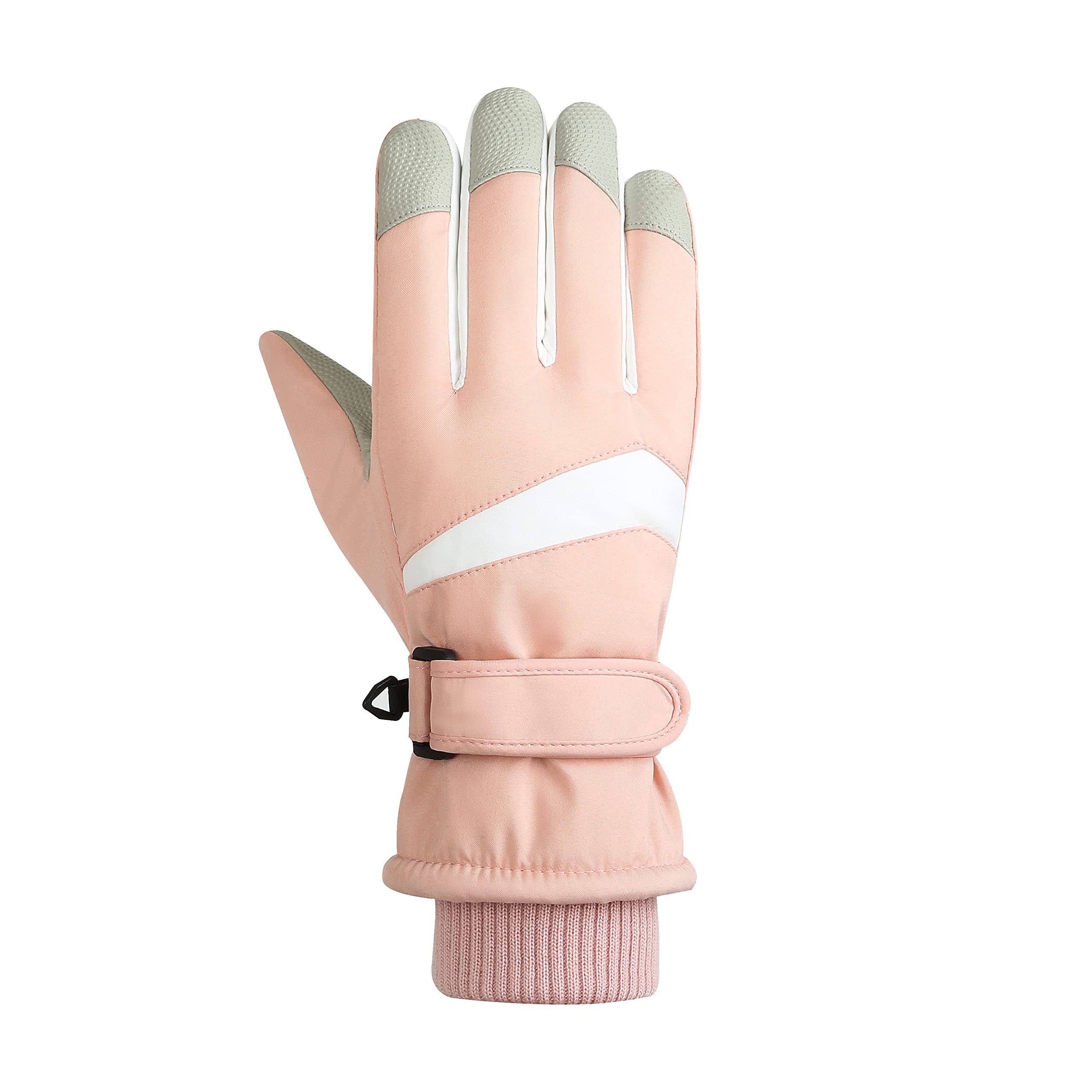 Guanti Da Sci Donna Impermeabili E Antivento – Touch Screen, Con Pile E Regolazione Al Polso – Per Snowboard, Trekking E Corsa Invernale