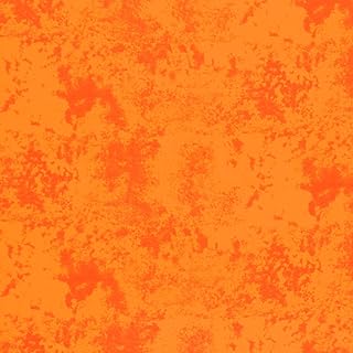 Mook Fabrics Flannel Snuggy PRT Marble, Orange Cut by The Yard