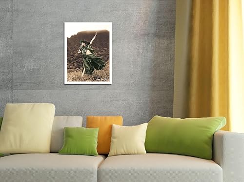 Miniatura 4 de Pacifica Island Art Primitive Hula - Bailarín hawaiano de hula  From an Original Hand Colored Photo by Alan Houghton c.1960s  Cartel de metal