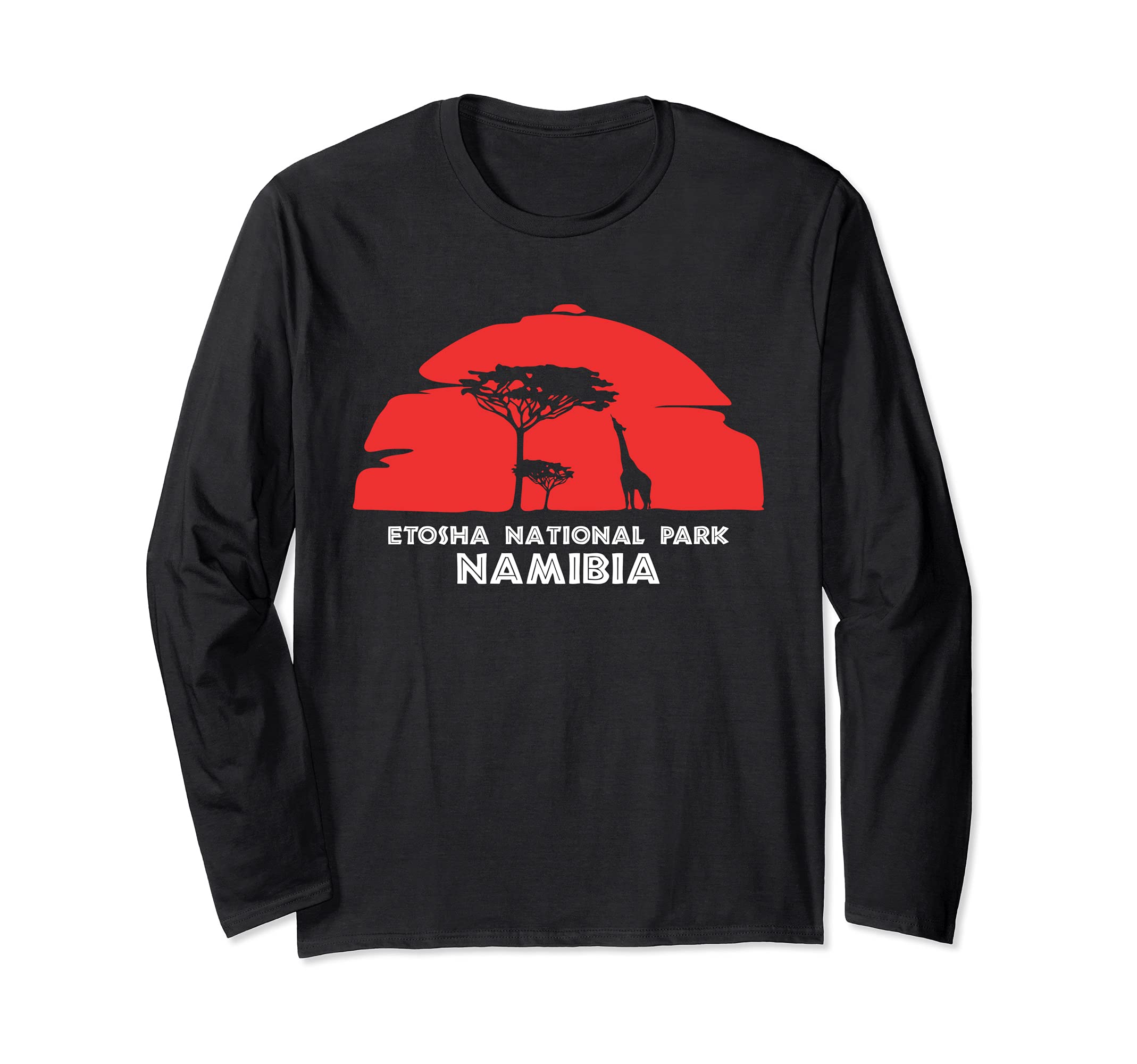 Etosha National Park, Namibia Africa Safari Girrafe Long Sleeve T-Shirt