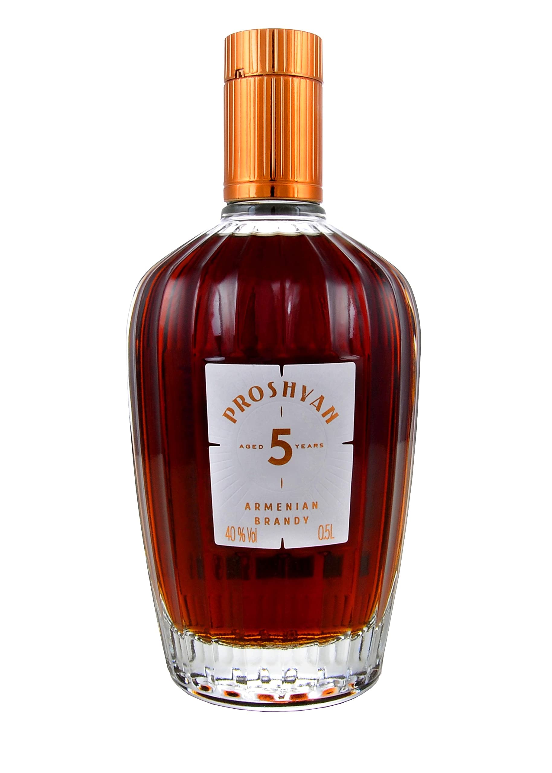 Proshyan - Armenischer Brandy in Geschenkverpackung | 5 Jahre in Eichenfässern gereift | 40% Vol. (1 x 0.5 l)