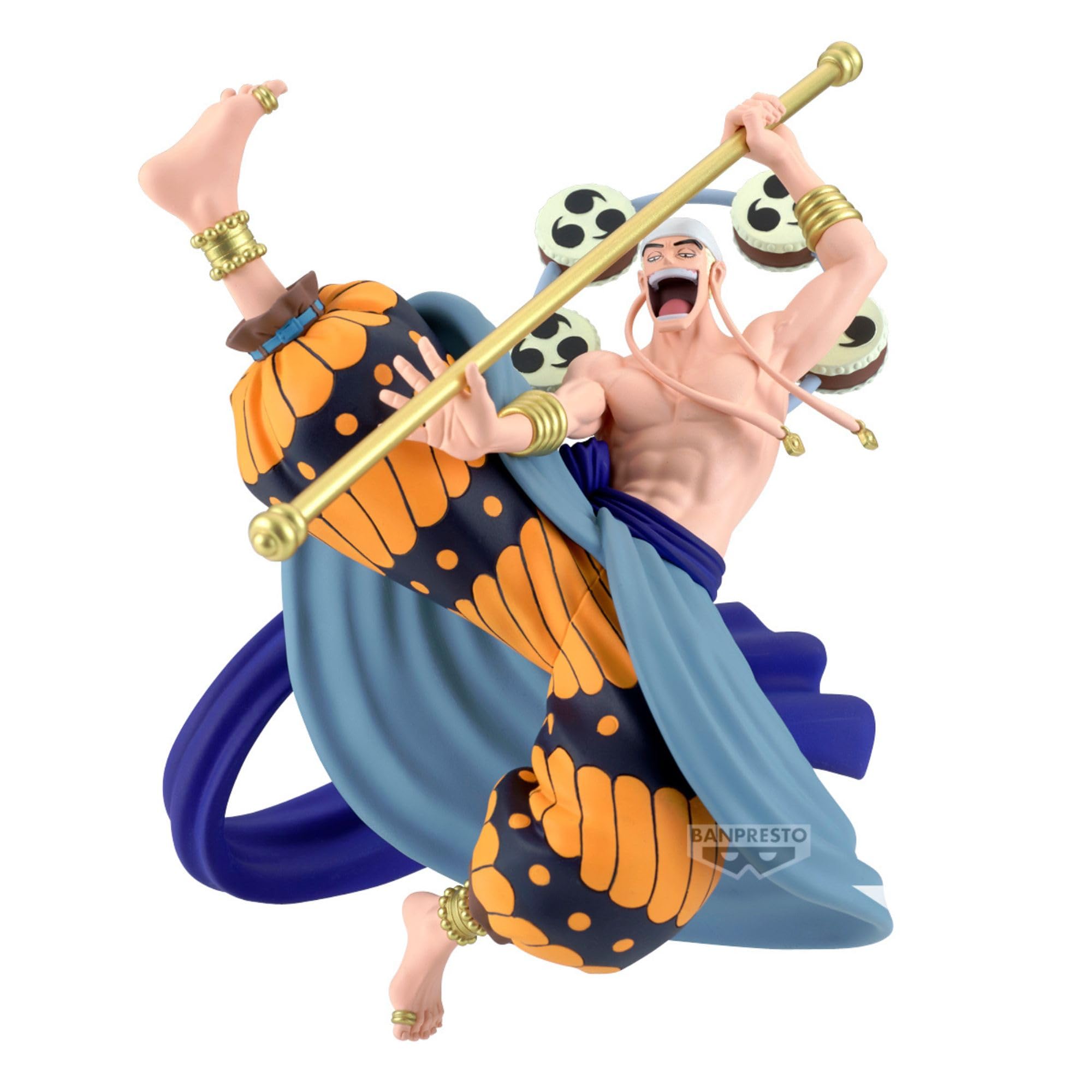 Banpresto One Piece Cross Posing Enel | 22cm PVC Statue | Official Banpresto Collectible | Dynamic God Enel Pose | Non‑Articulated Anime Display Figure