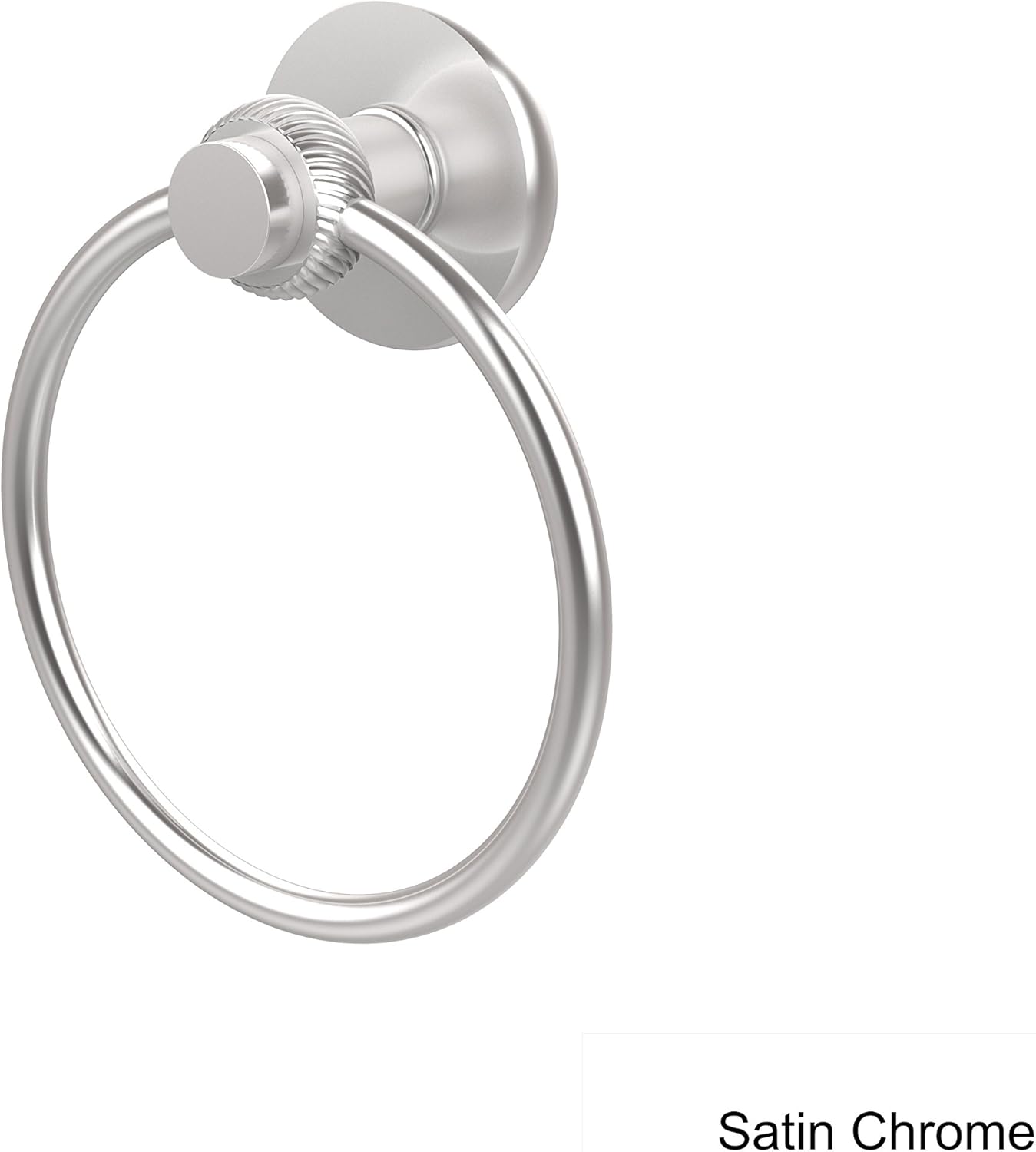 Allied Brass 916T-SN Mercury Collection Twist Accent Towel Ring, Satin Nickel