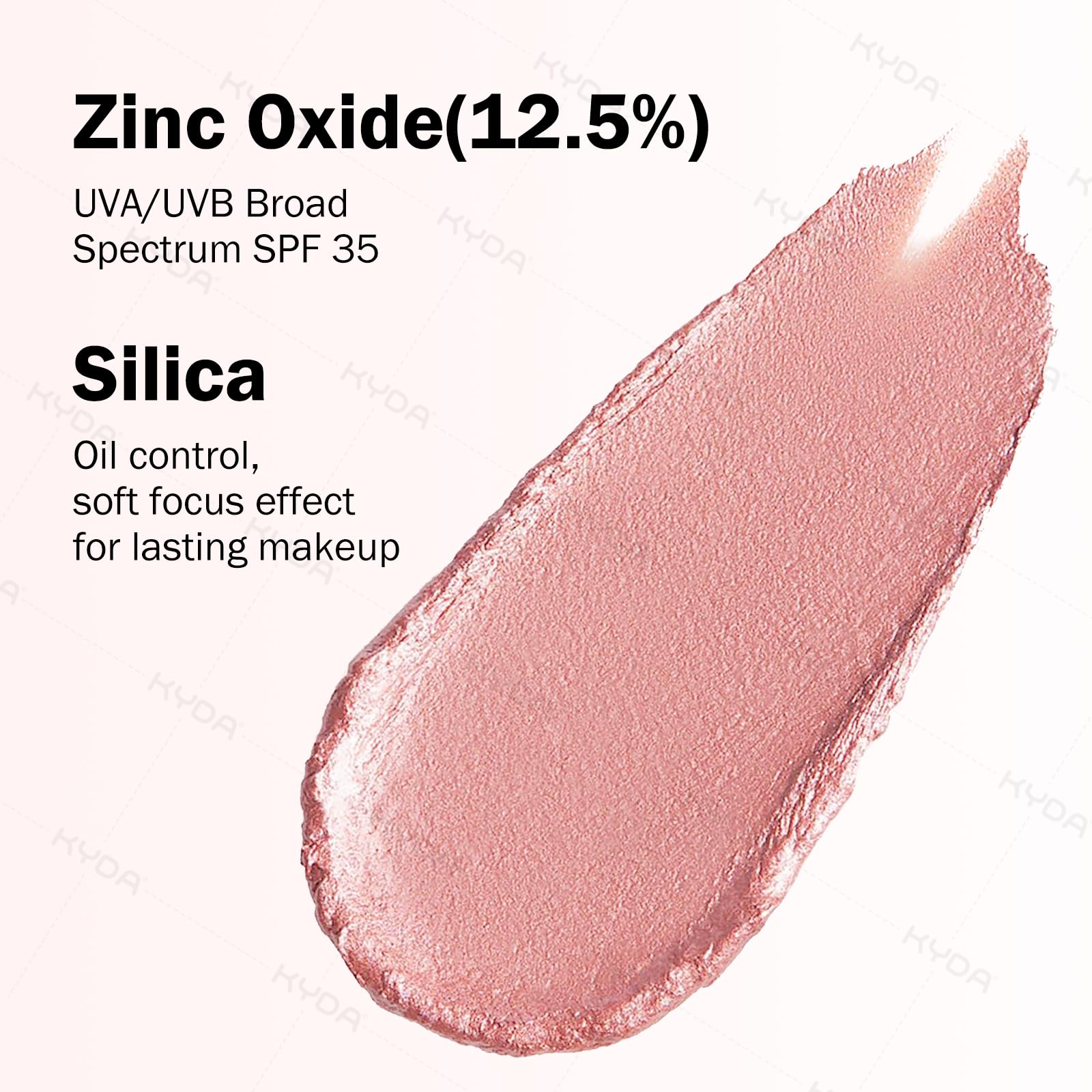 KYDA Mineral Color Balm, SPF 35, Creamy Blendable Color per labbra e guance, formulazione leggera, multiuso trucco GUAVA
