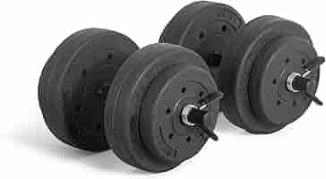 アメリカCAPバーベル　40ポンド 調節可能　ダンベル　18kg 収納ケース付き Amazon | キャップバーベル 40ポンド セメントダンベルセット