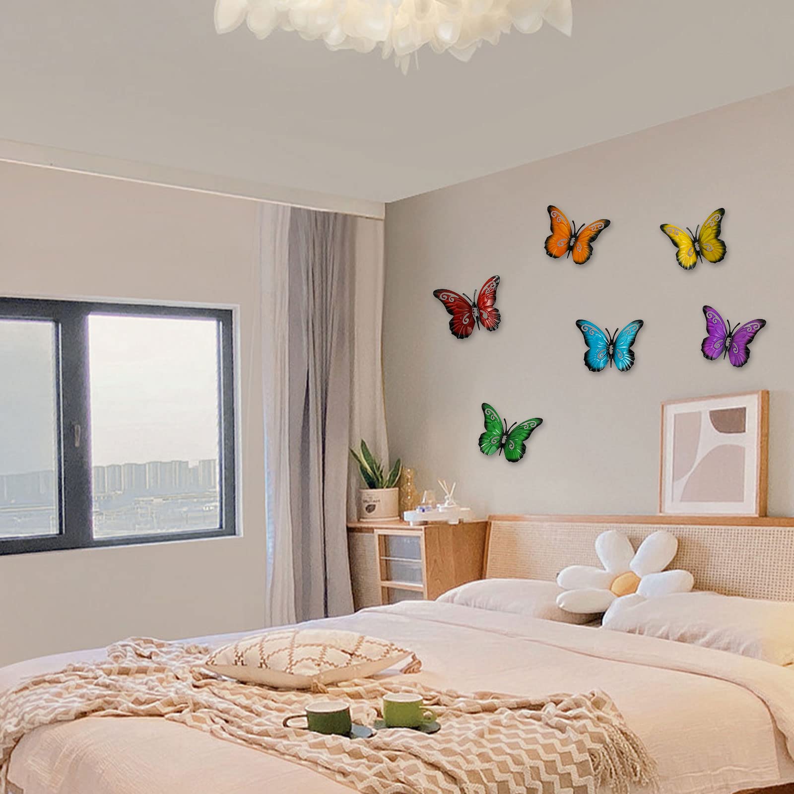 Set Di 3 Decorazioni Da Parete A Forma Di Farfalla In Metallo - Foto 13