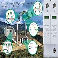 Vista 3 de Dc Solar Protector de sobretensiones 2P Dispositivo de protección contra sobretensiones DC Protector de rayos fotovoltaico Pararrayos de bajo