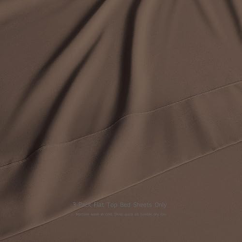 Miniatura 3 de Oeko-Tex - Paquete de 3 sábanas encimeras transpirables, resistentes a las arrugas y a la decoloración, estándar 100 por Oeko-Tex, tamaño