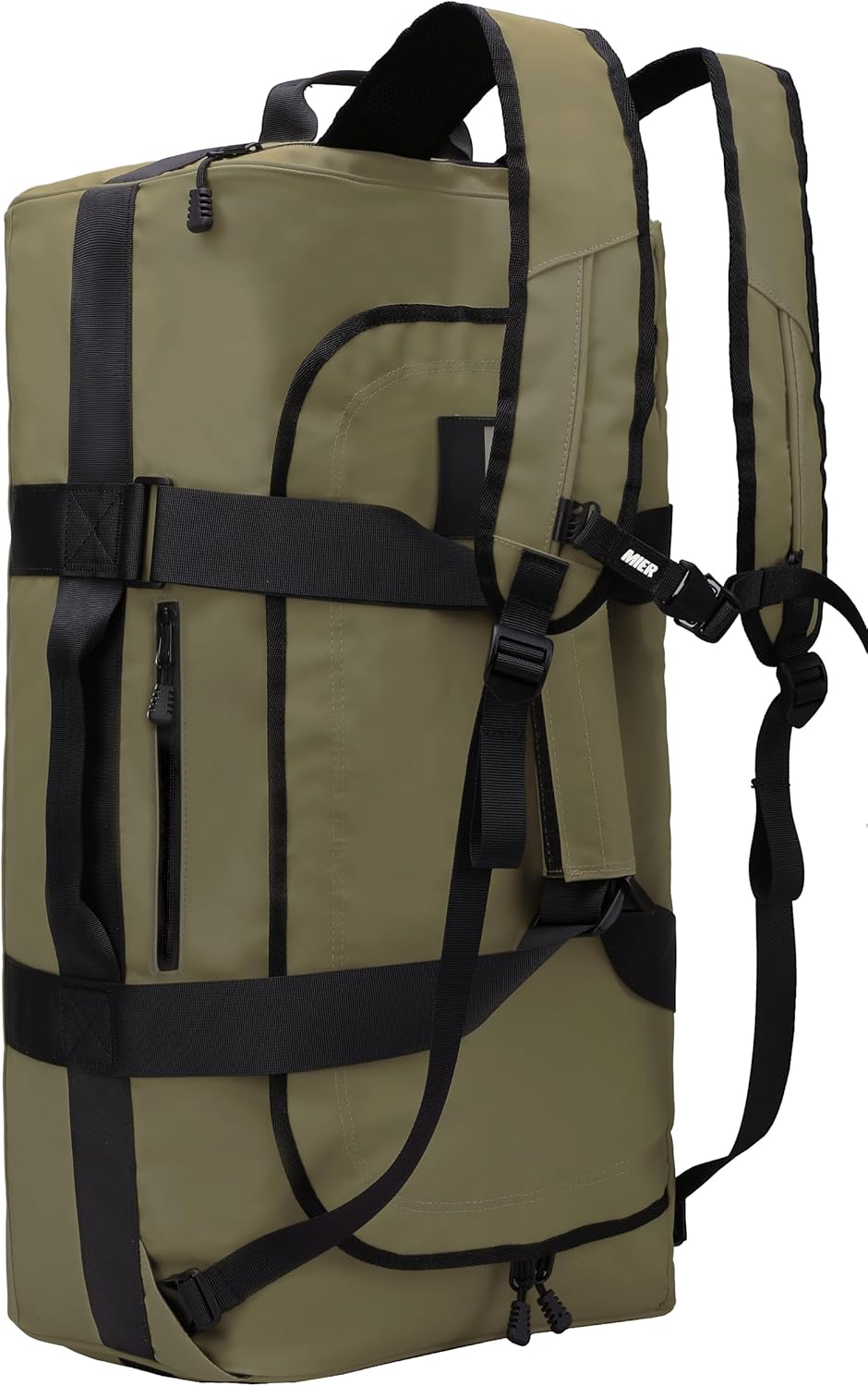 MIER 60L Duffle Bag Backpack Gym Bag Heavy Duty Mens Convertible Water Resistant Sports Duffel Bag with Shoulder Straps for Travel, Overnight, Camping, Army Green MIER 60L Duffle Bag Backpack Gym Bag Heavy Duty Mens Convertible Water Resistant Sports Duffel Bag with Shoulder Straps for Travel, Overnight, Camping, Army Green