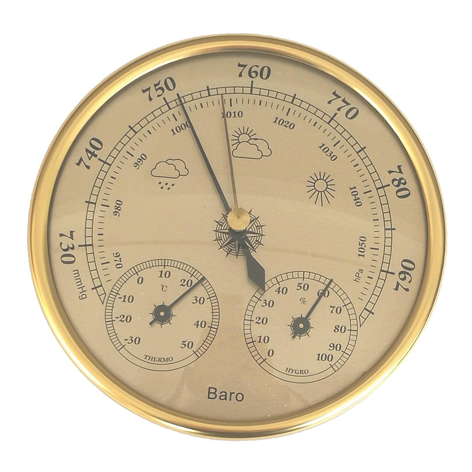 THE STYLE SUTRA Wall Hanging Weather Station 3 in 1 Barometer Thermometer Hygrometer| Yard, Garden & Outdoor Living | Garden D?©cor | Outdoor Thermometers-picture-52