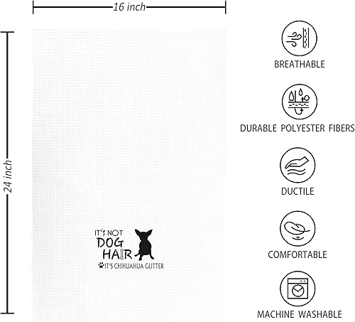 Miniatura 6 de Divertidos paños de cocina y paños de cocina absorbentes para perros Chihuahua de 16 x 24 pulgadas, juego de 4, bonitos regalos para amantes de