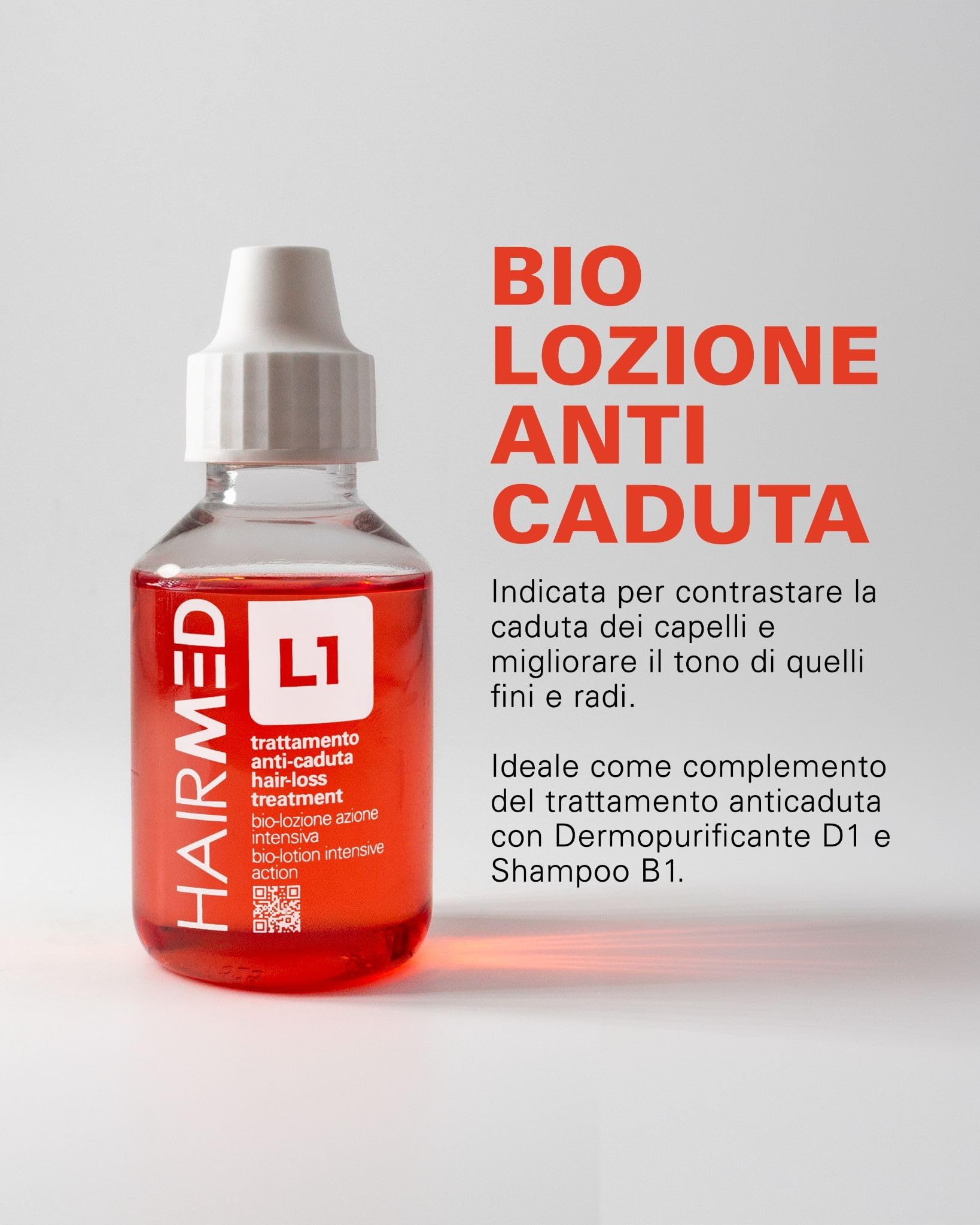 HAIRMED - L1 Lozione Anticaduta Capelli - Per Prevenire e Contrastare la Caduta dei Capelli - 100 ml