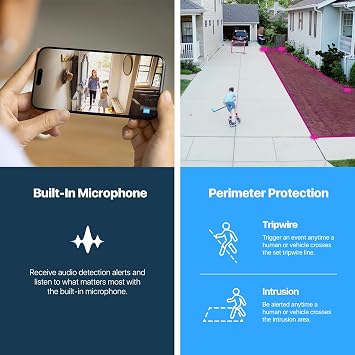 Amcrest 2-Pack 5MP UltraHD Outdoor Security IP Turret PoE Camera with Mic/Audio, 5-Megapixel, 98ft NightVision, 132 FOV, IP67 Weatherproof, MicroSD Recording (256GB), 2PACK-IP5M-T1179EW-AI-V3 White