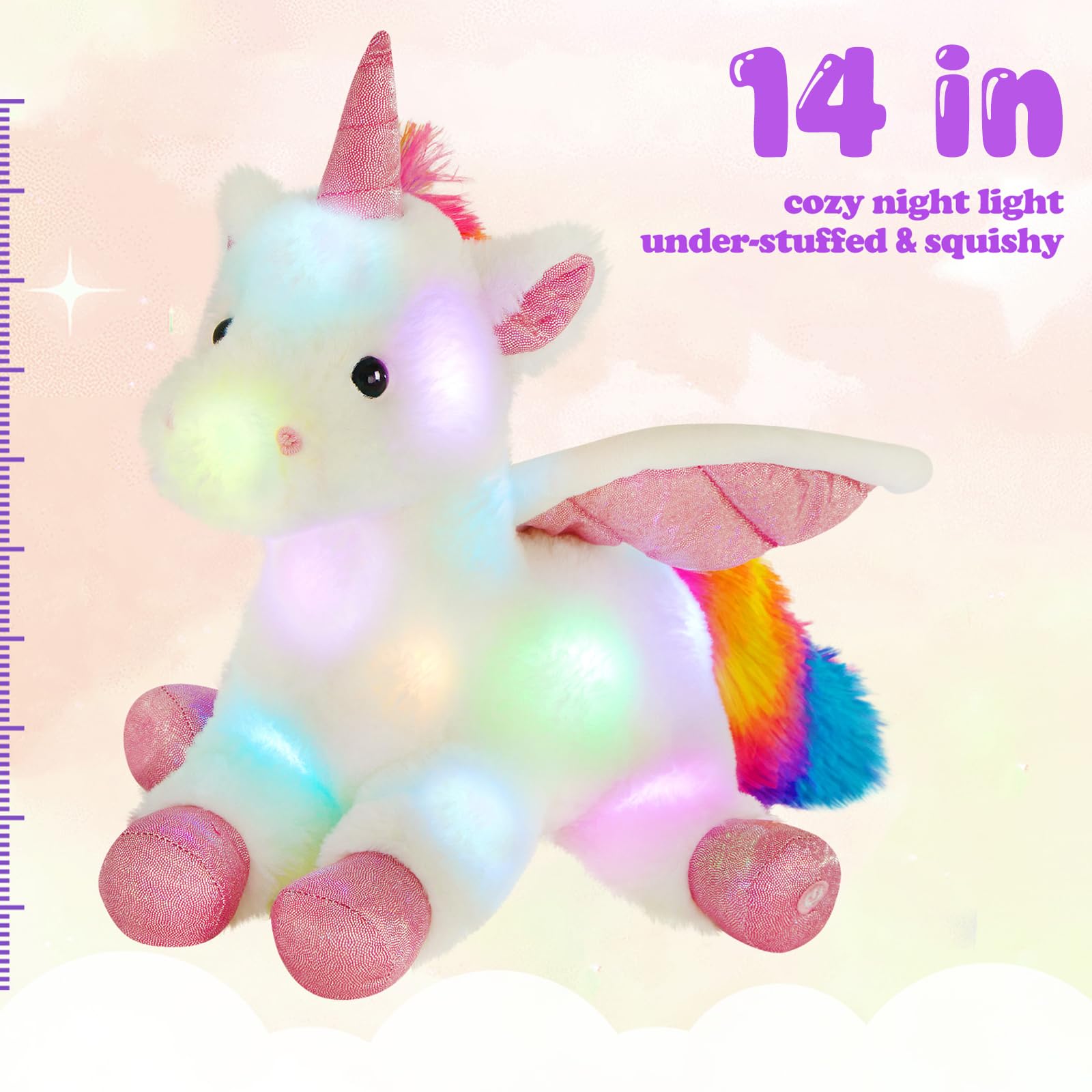Amazon.co.jp: CozyWorld 16.5インチ LED ミュージカルぬいぐるみ