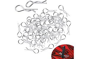 HobbyPark Metal 1/12 1/10 Body Clips 50-Pack R Pins for RC Cars