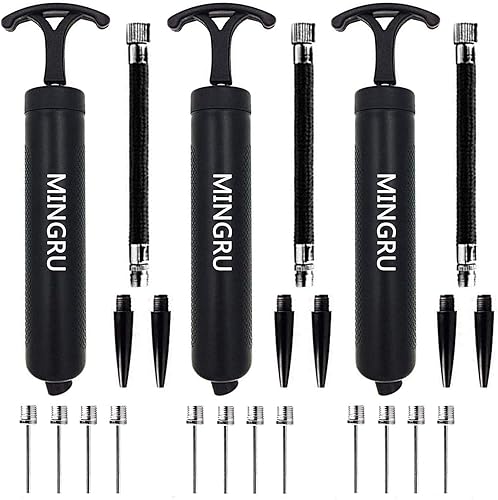 Bomba de bolas para baloncesto, fútbol, voleibol, rugby, waterpolo y otros inflatables. Bomba de aire, agujas y boquillas incluidas.