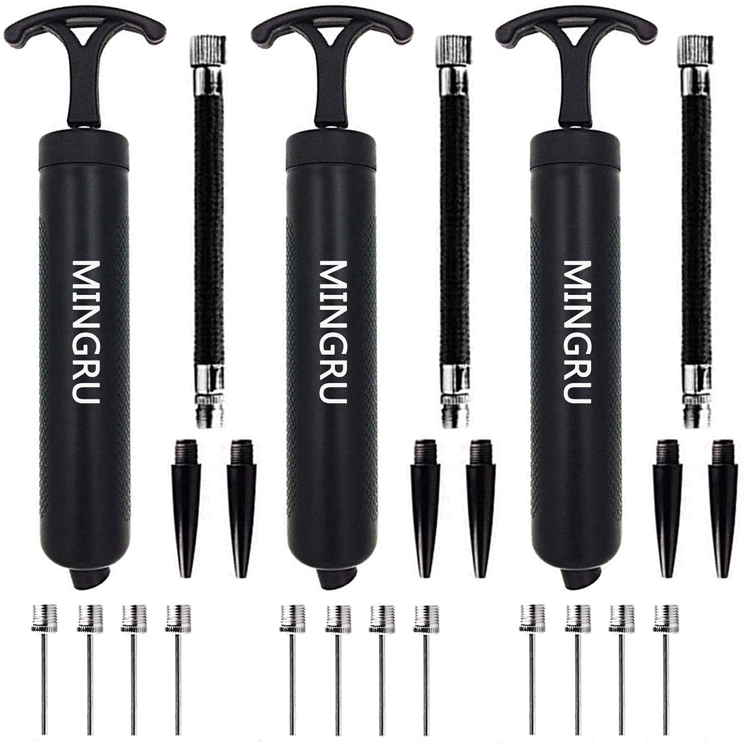 Ball Pump for Basketball, Soccer, Volleyball, Rugby, Water Polo Ball & Other Inflatables Air Pump, Needles and Nozzles Included