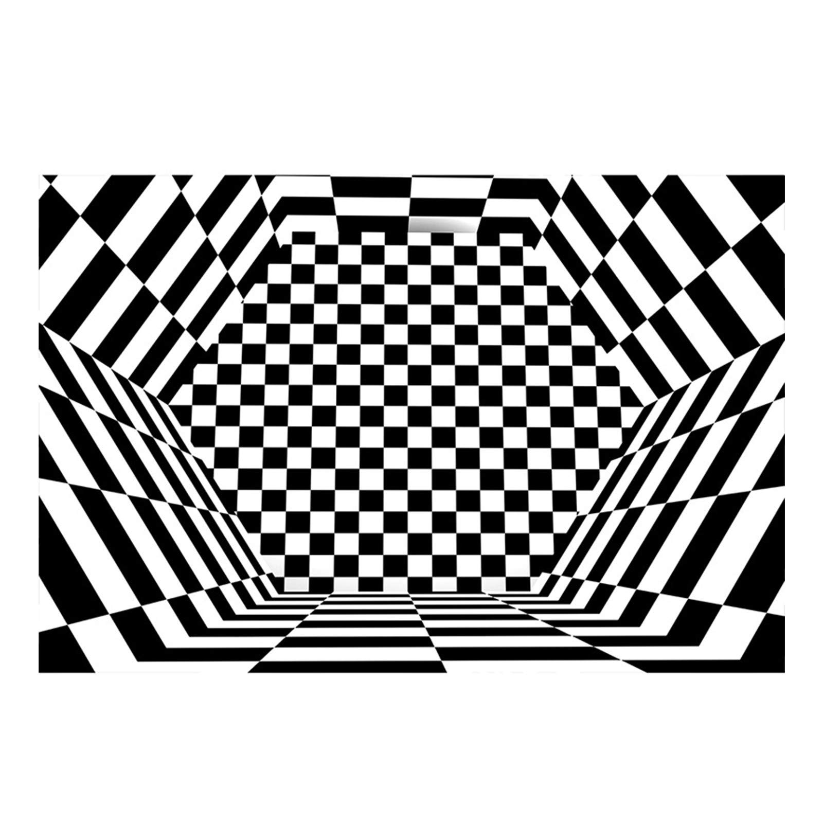 Tapis de sol illusion d'optique pour décoration chambre et salon chic