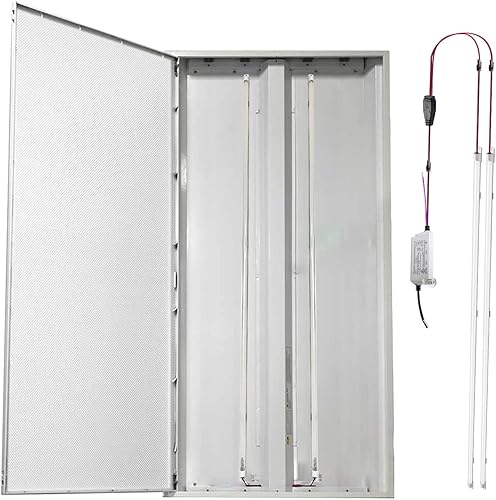 Miniatura 3 de Kit de actualización LED de montaje magnético de 2 pies, 18 W, 2 x 2 pies (1 controlador y 2 tiras LED), 150 LMW, 5000 K blanco natural, 0-10 V