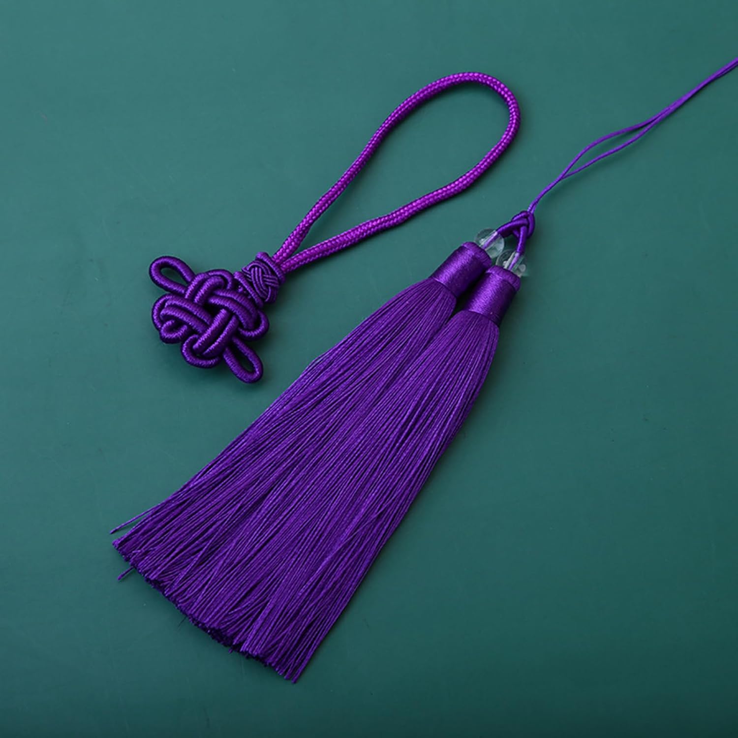 Elegant Double Tone Chinese Knot Tassels Ornament for Home and Car Decoration Traditional Happiness Fringes Pendant
