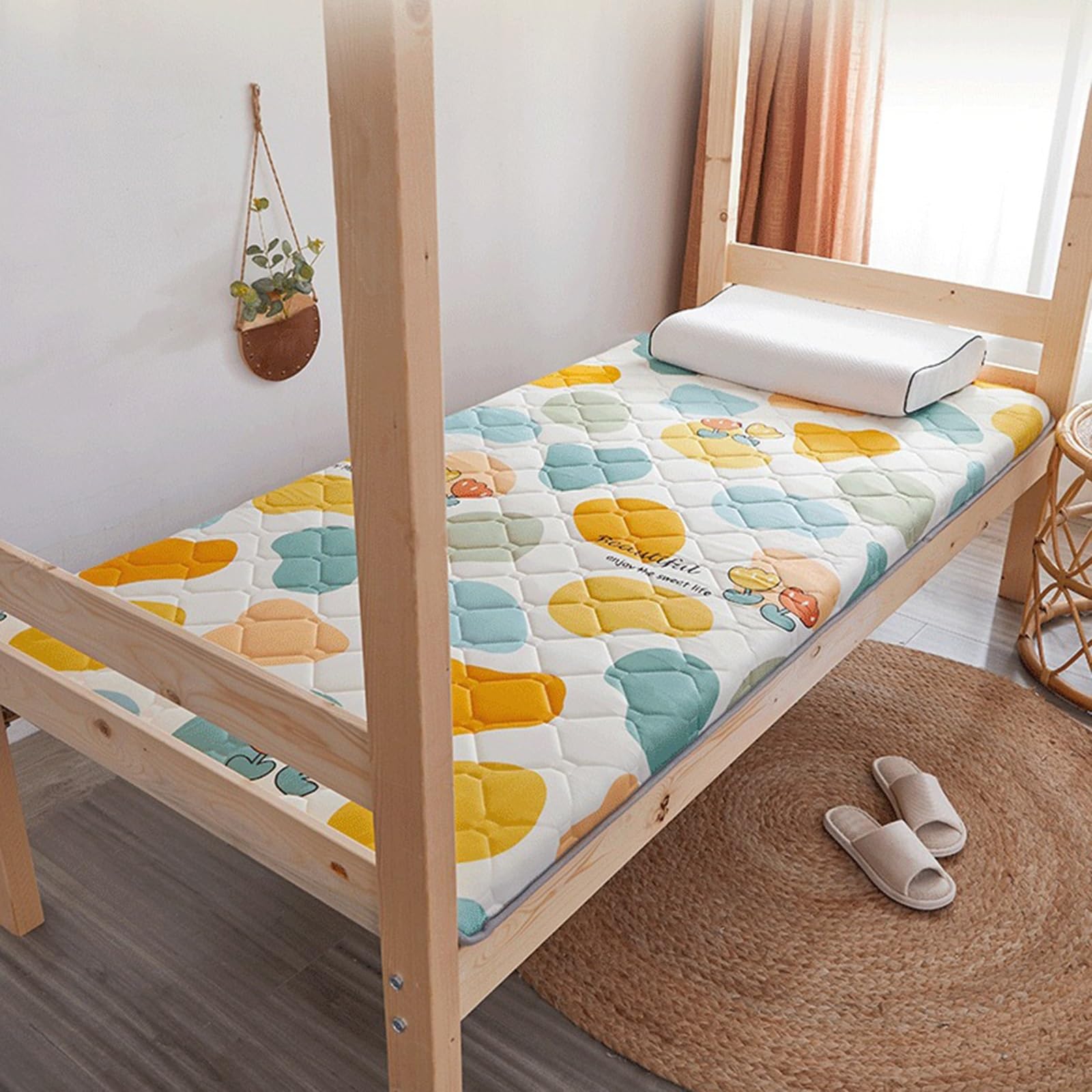 Japanische Futon-Matratze, Rattan-Matte Für Zwei Zwecke, Aufrollbare Matratze, Tatami-Matte, Tragbare Und Faltbare Camping-Matratze, Matratze Für Studentenwohnheime (Color : A, Size : 120x200cm)