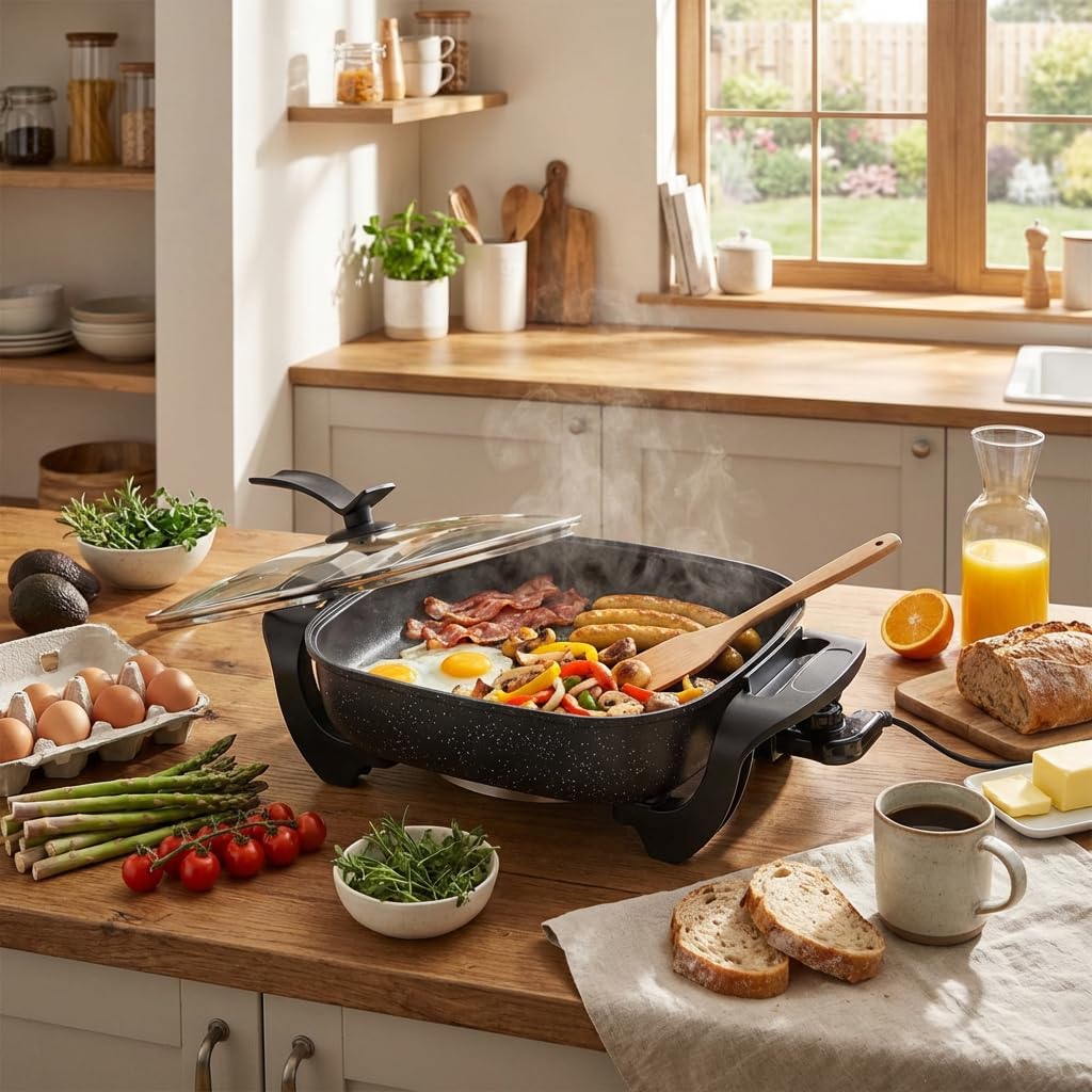 Sartén Eléctrico Familiar Antiadherente 1500W 110V