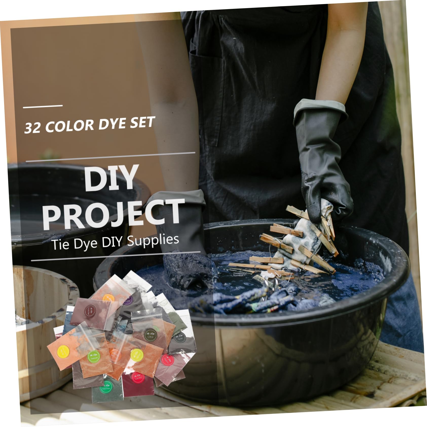 NUOBESTY 32borse Per Tie Dye Colori Colorante Per Per Attività Te Per e Adulti Shirt Scialli e Accessori Creativi