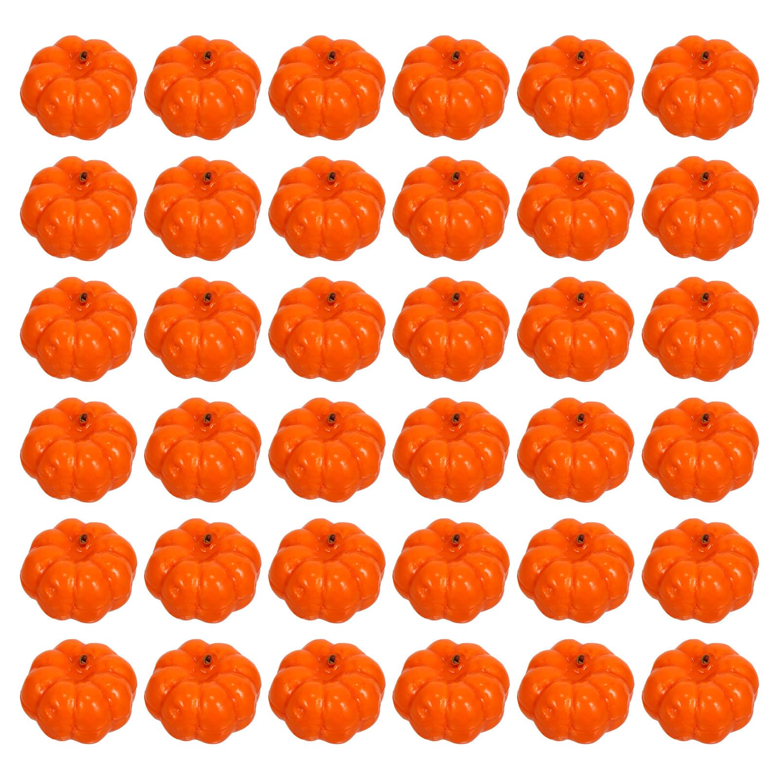 OSALADI 400 Pezzi Decorazione di Zucca Artificiale Arancione per Halloween, Forma Realistica a Zucca con Colla Pu, per Arredamento Domestico e Accessori Fai-da-te