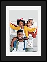 Vista 13 de Icona Bay - Marcos de fotos de 5 x 7 a 4 x 6 - Negro, paquete de 5 - Compuesto de madera maciza pintada de una pieza, juego moderno de granja