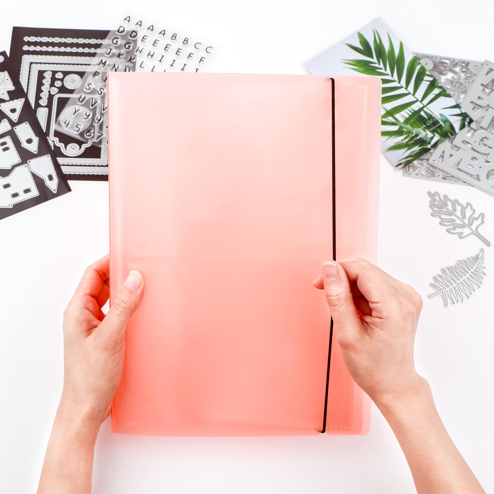 Briartw Large Sticker & Photo Storage Album - 80 Pockets, PP Material, Clear Pages, Green