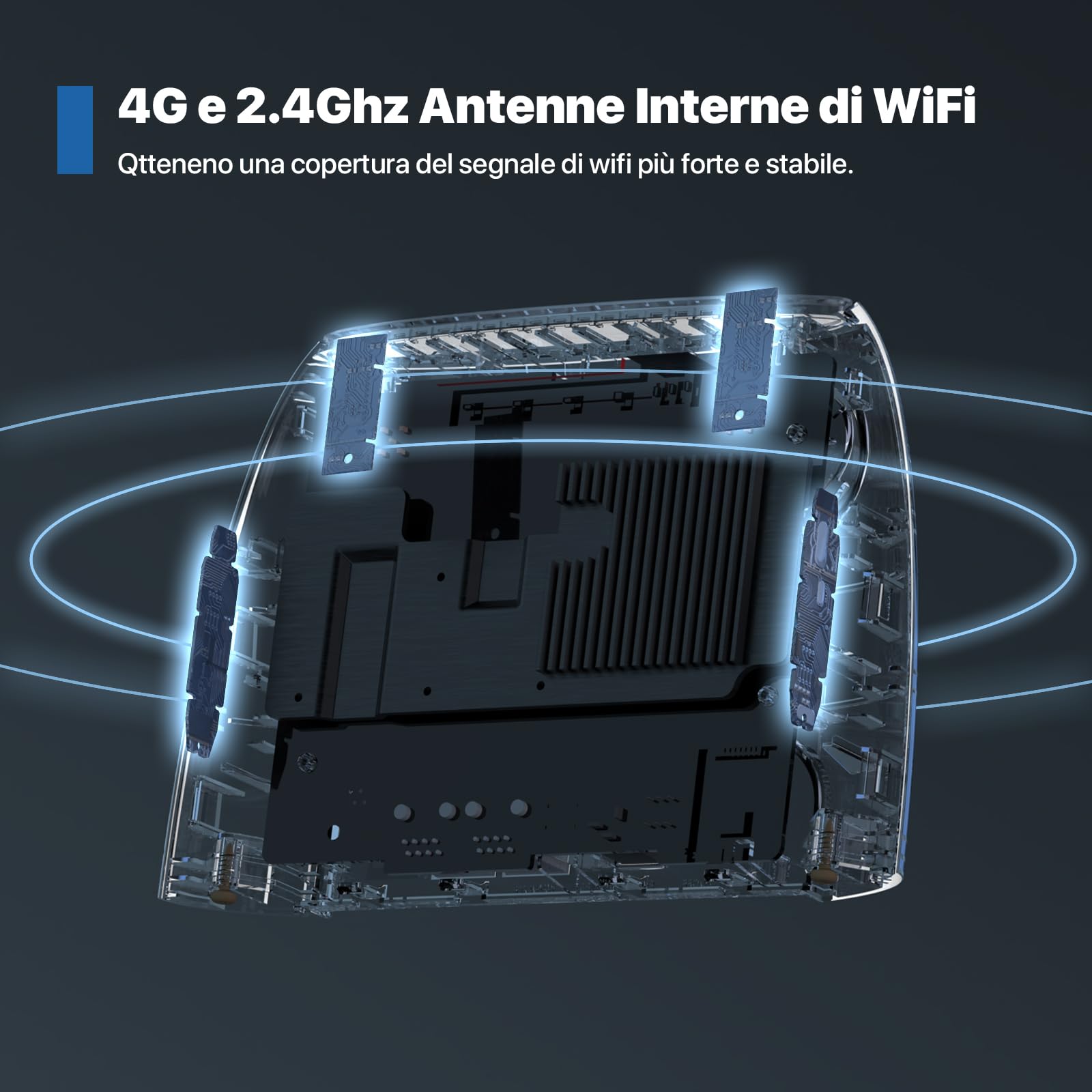 Tenda 4G03 Router 4G LTE Cat4 Wireless N300Mbps, Router WiFi con Sim, Porta LAN/WAN, Modem 4G Sim, Senza Configurazione, Antenne Interne, Plug&Play, Collega fino a 32 Dispositivi Contemporaneamente