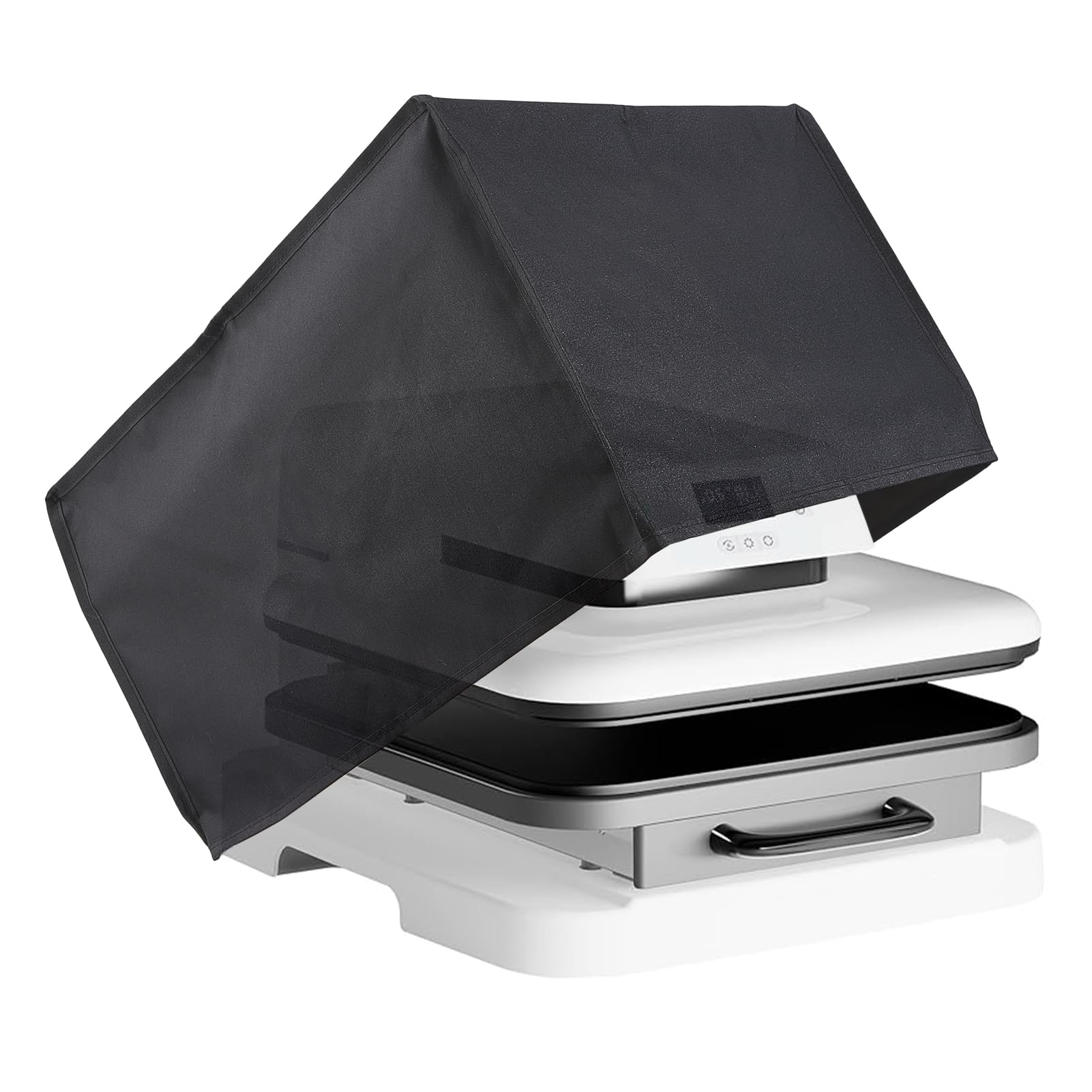 20" x 16" x 12" Auto Heat Press Machine 2 Dust Cover, 600D Waterproof Oxford Fabric Heat Press Covers, Black Dust Protective Sewing Accessories
