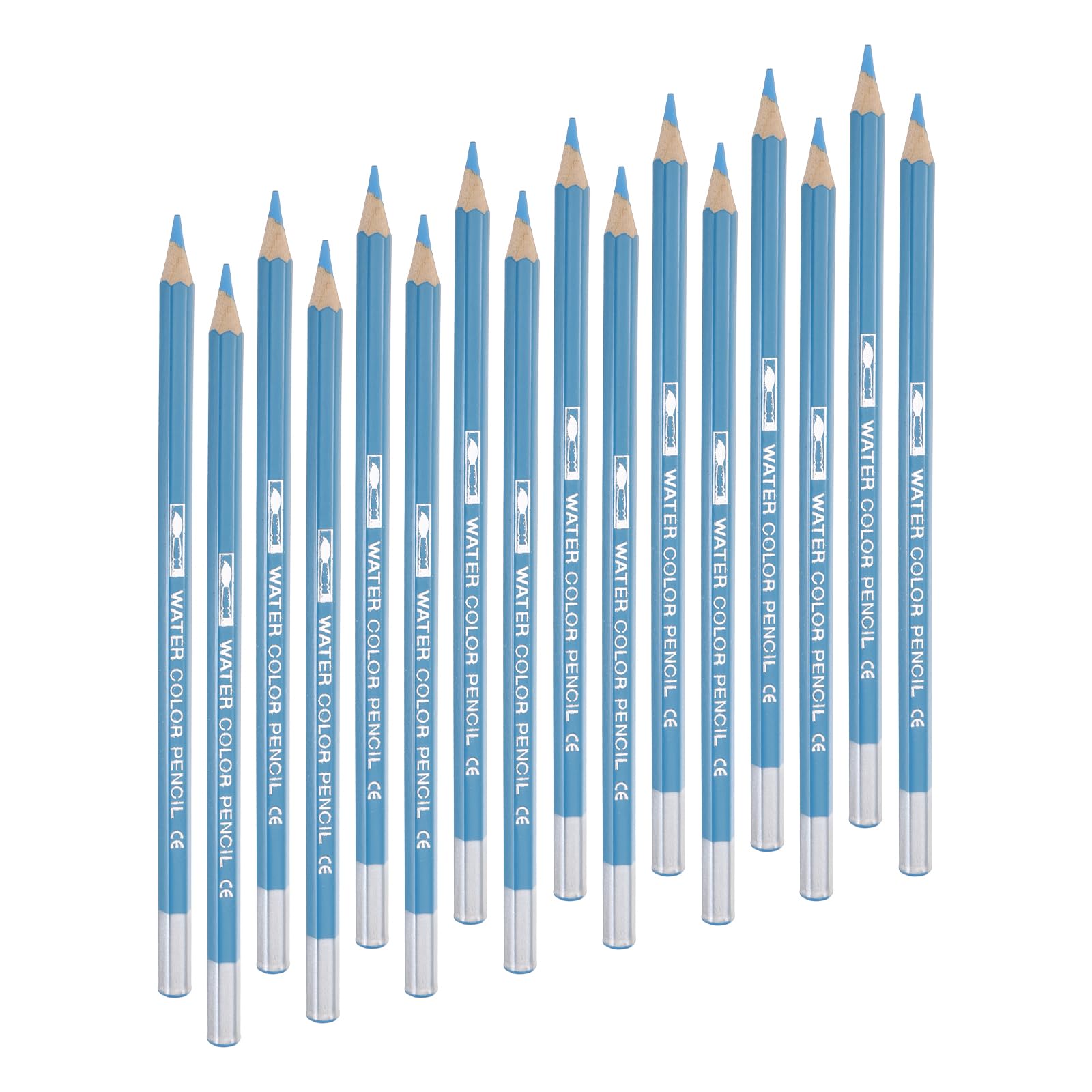 sourcing map Water Soluble Fabric Pencils, Tailors Chalk Fabric Pencils for Sewing Embroidery Quilting Dressmaker DIY Craft Pack of 15(Medium Blue)