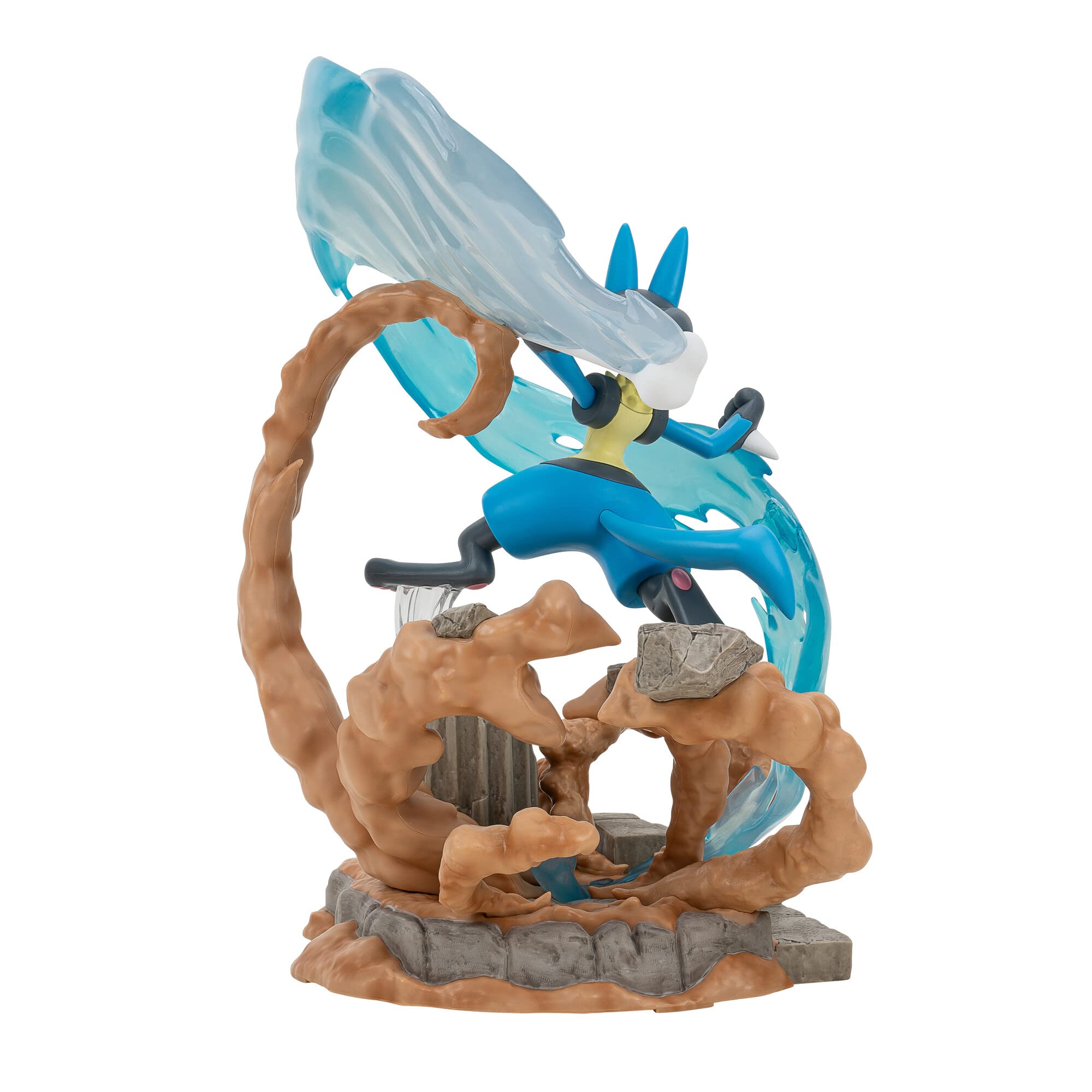 Pokémon PKW2732 - Statua da collezione deluxe, Lucario, personaggio ufficiale da collezione
