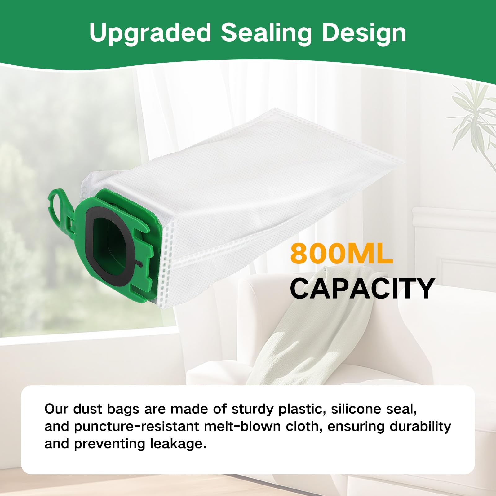 Sacchetti per aspirapolvere per Vorwerk Kobold VB100 FP100 a batteria | 12 sacchetti per aspirapolvere con 3 filtri di protezione del motore, accessori di ricambio VB 100 FP 100 sacchetti
