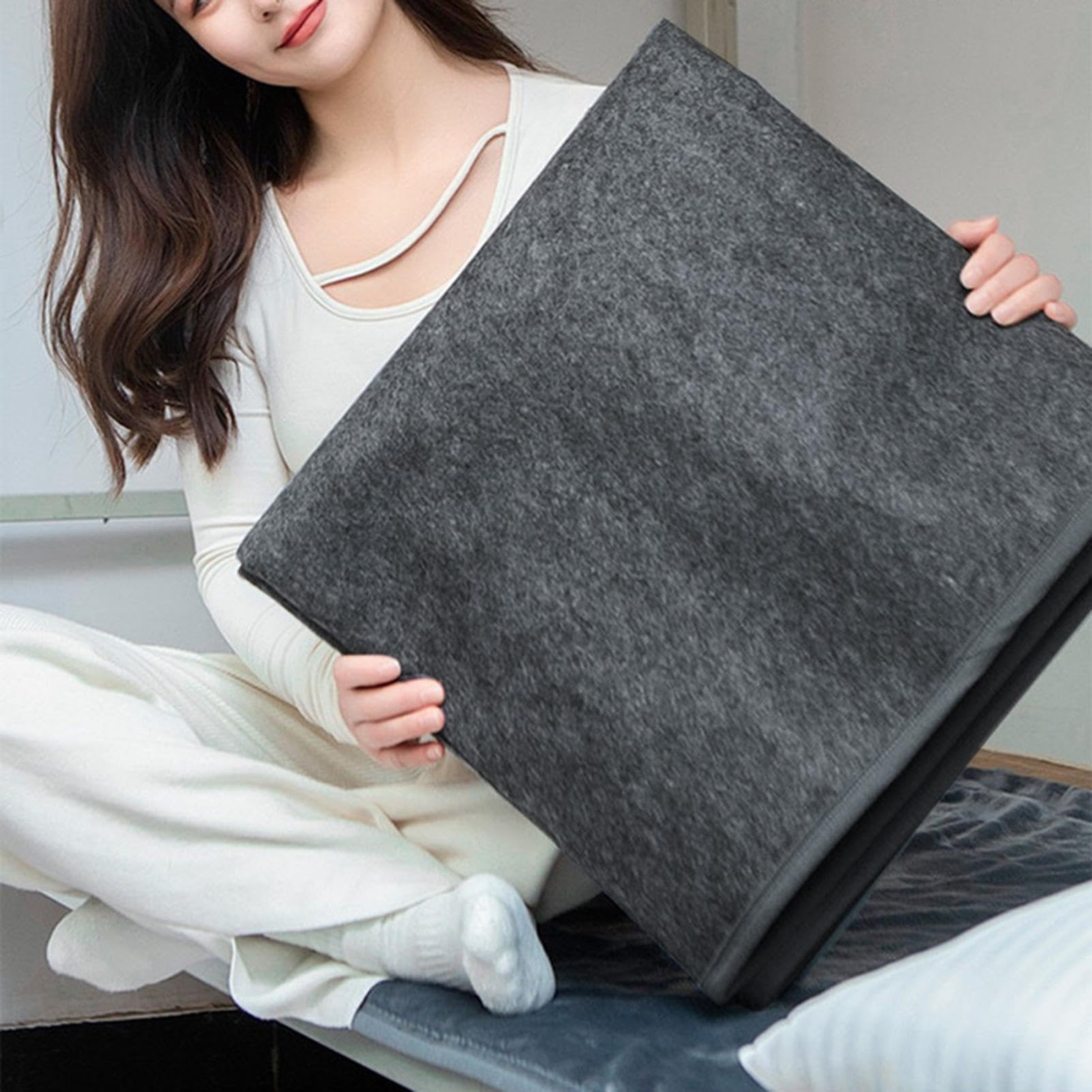 Saco de dormir térmico, forro de carga USB, fieltro de 3 niveles