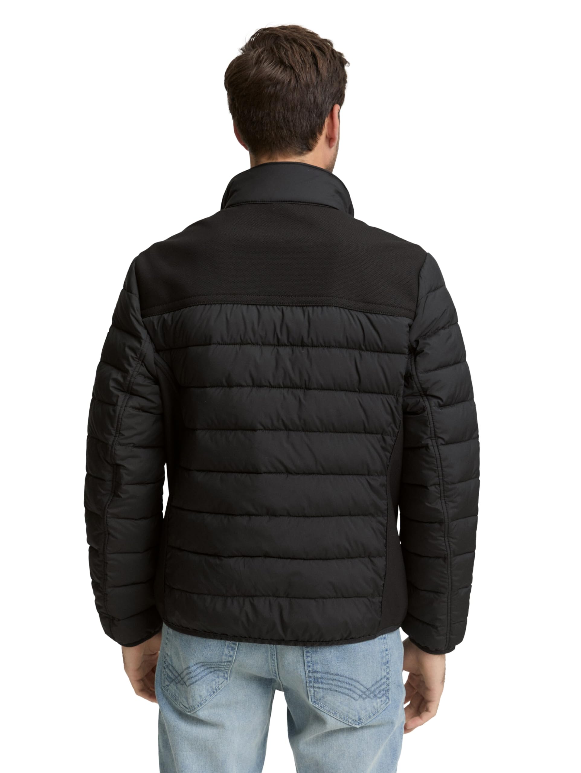 TOM TAILOR Herren Hybrid Steppweste mit Stehkragen
